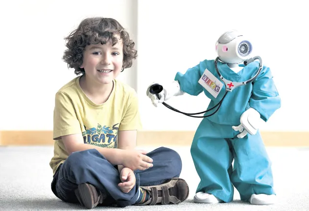 {'en': 'Support diabetic children with robot help', 'es': 'Apoyar a niños diabéticos con ayuda de robot'} Image