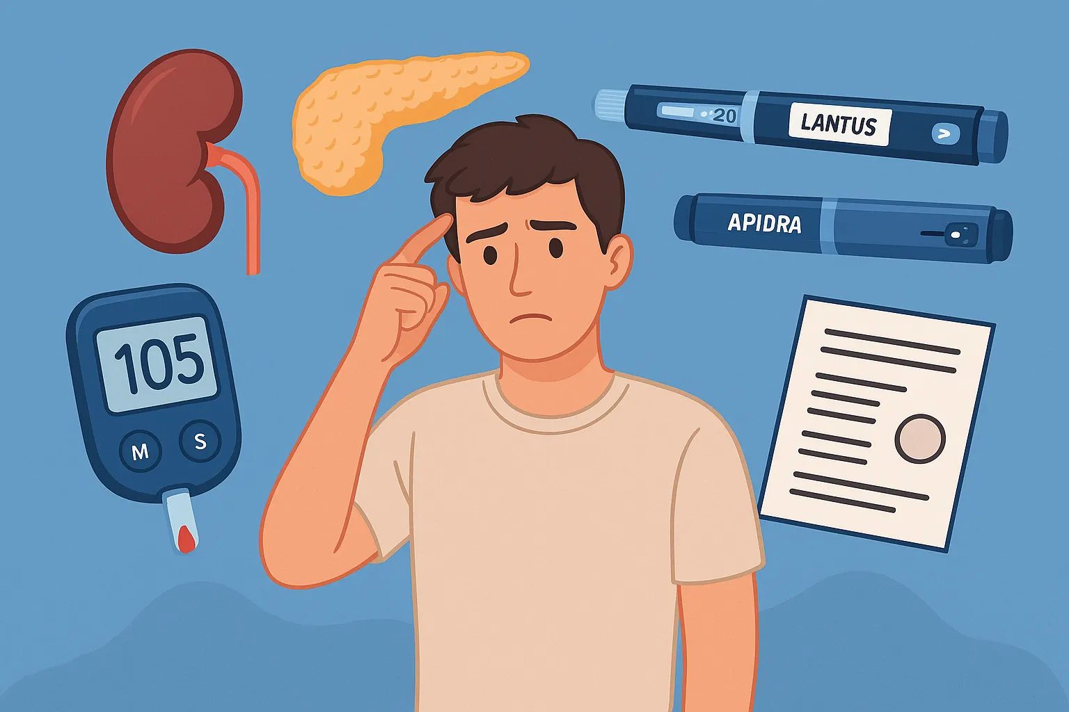 {'en': 'Renal failure by diabetes mellitus type 1', 'es': 'Insuficiencia Renal por Diabetes mellitus tipo1'} Image {'en': 'Renal failure by diabetes mellitus type 1', 'es': 'Insuficiencia Renal por Diabetes mellitus tipo1'} Image