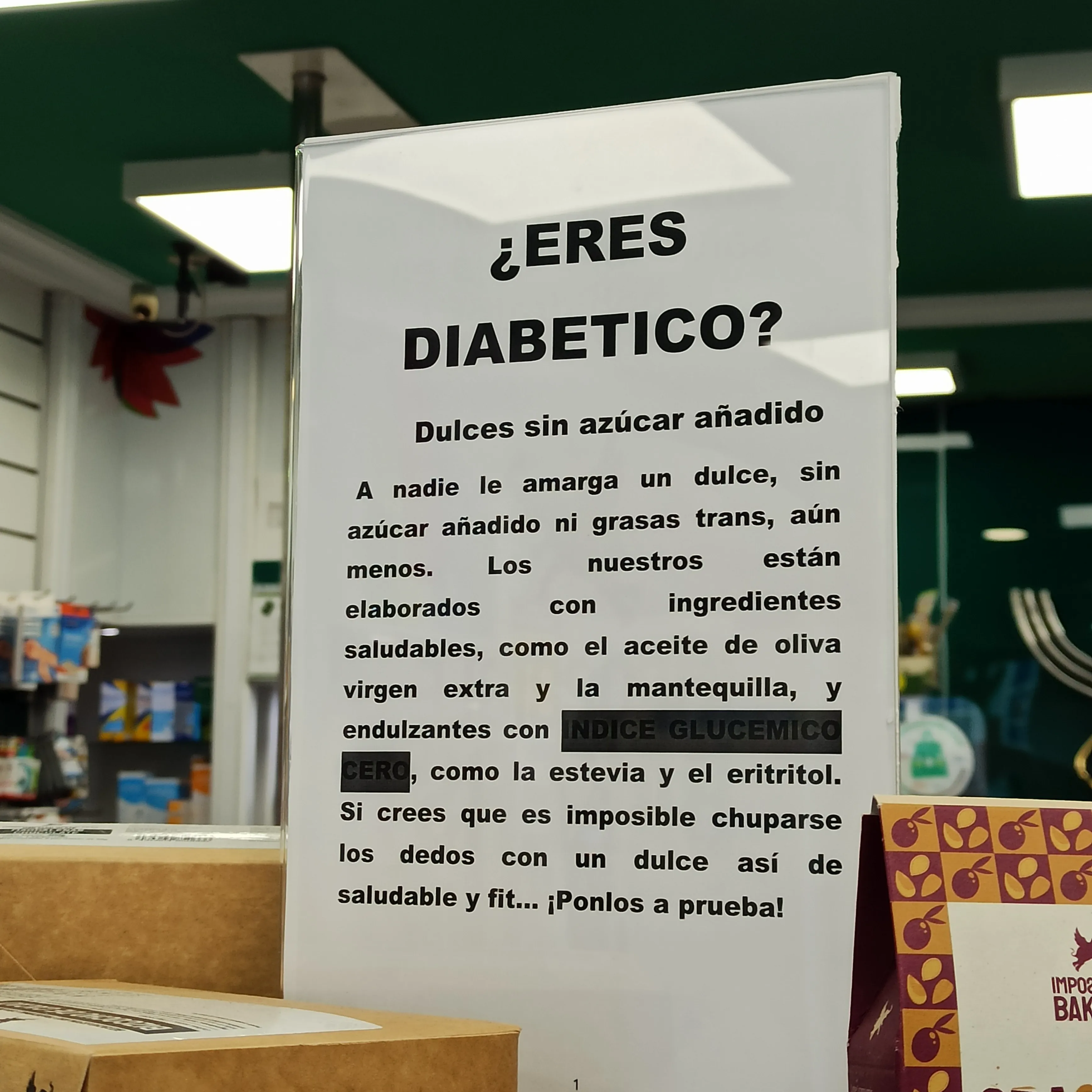 {'en': 'DECEPORY ADVERTISING FOR DIABETETICS', 'es': 'Publicidad engañosa para diabéticos'} Image