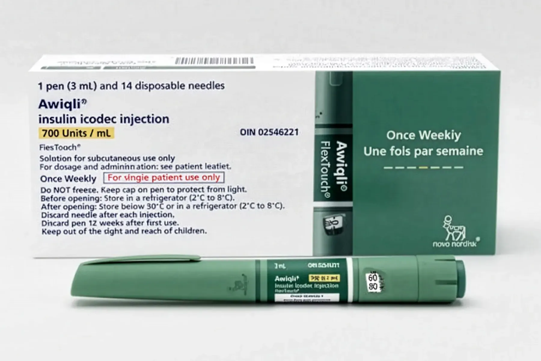 {'en': 'New 7-day basal insulin', 'es': 'Nueva insulina basal para 7 días'} Image