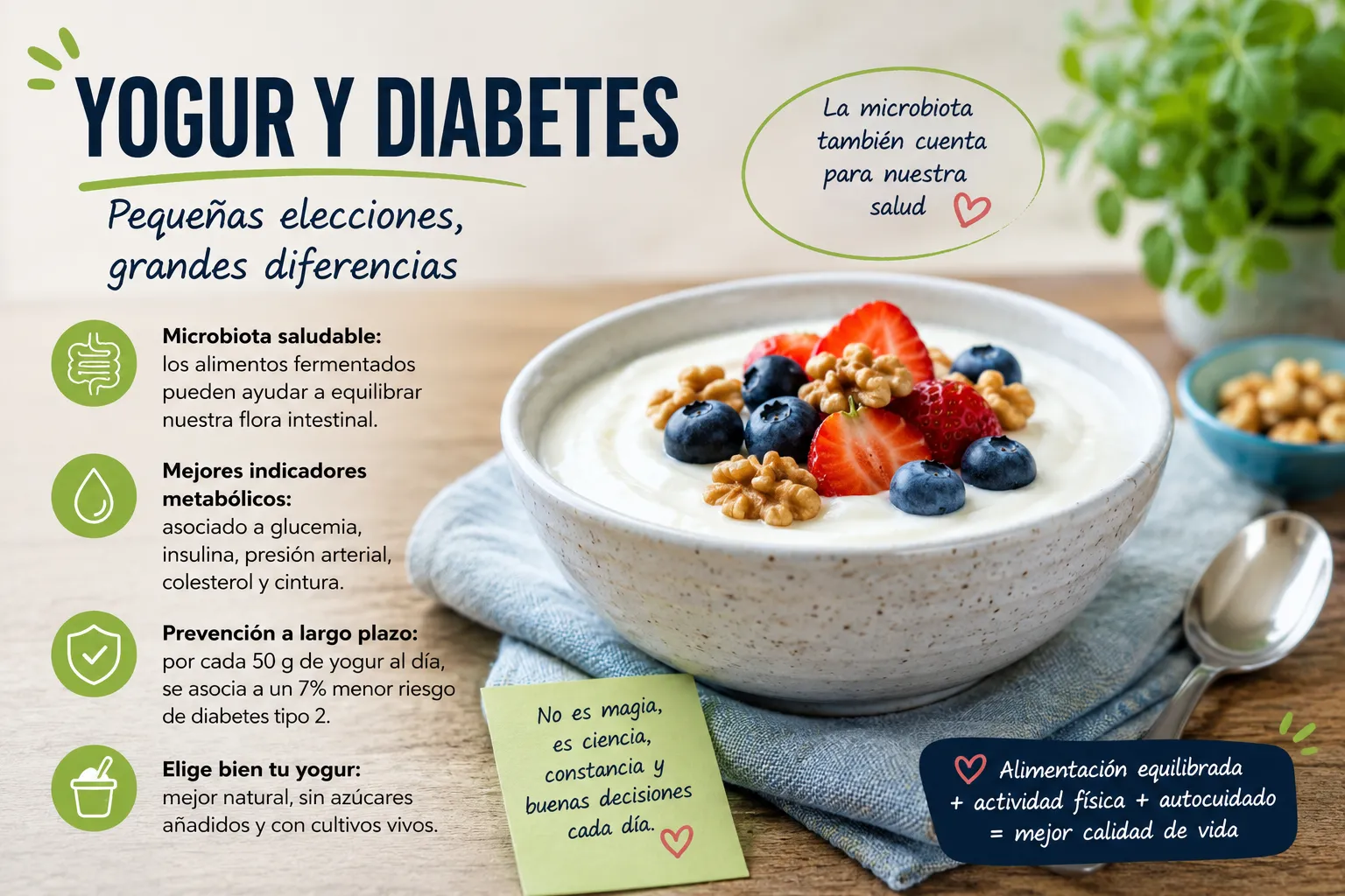 {'en': 'Yogurt and diabetes: can something so simple help our health?', 'es': 'Yogur y diabetes: ¿puede algo tan sencillo ayudar a nuestra salud?'} Image