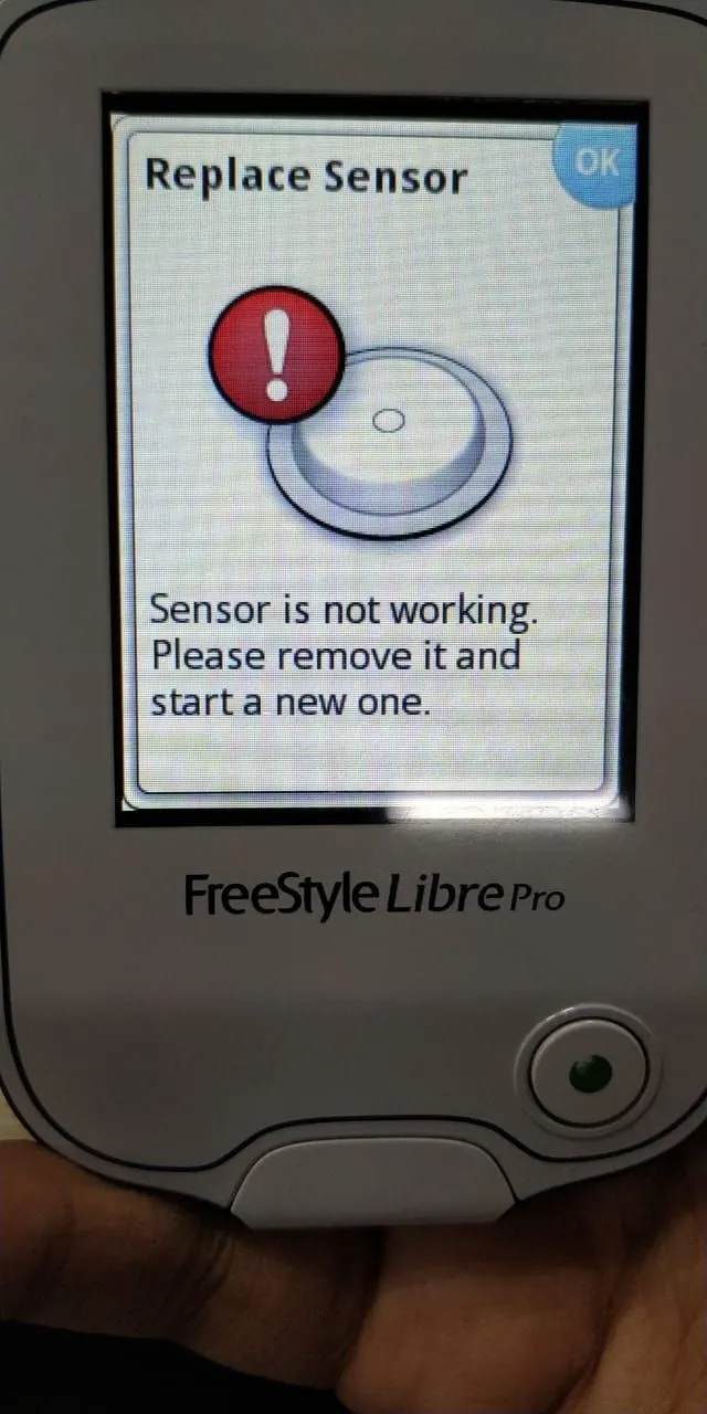 {'en': 'Freestyle sensor error', 'es': 'Error sensor freestyle'} Image