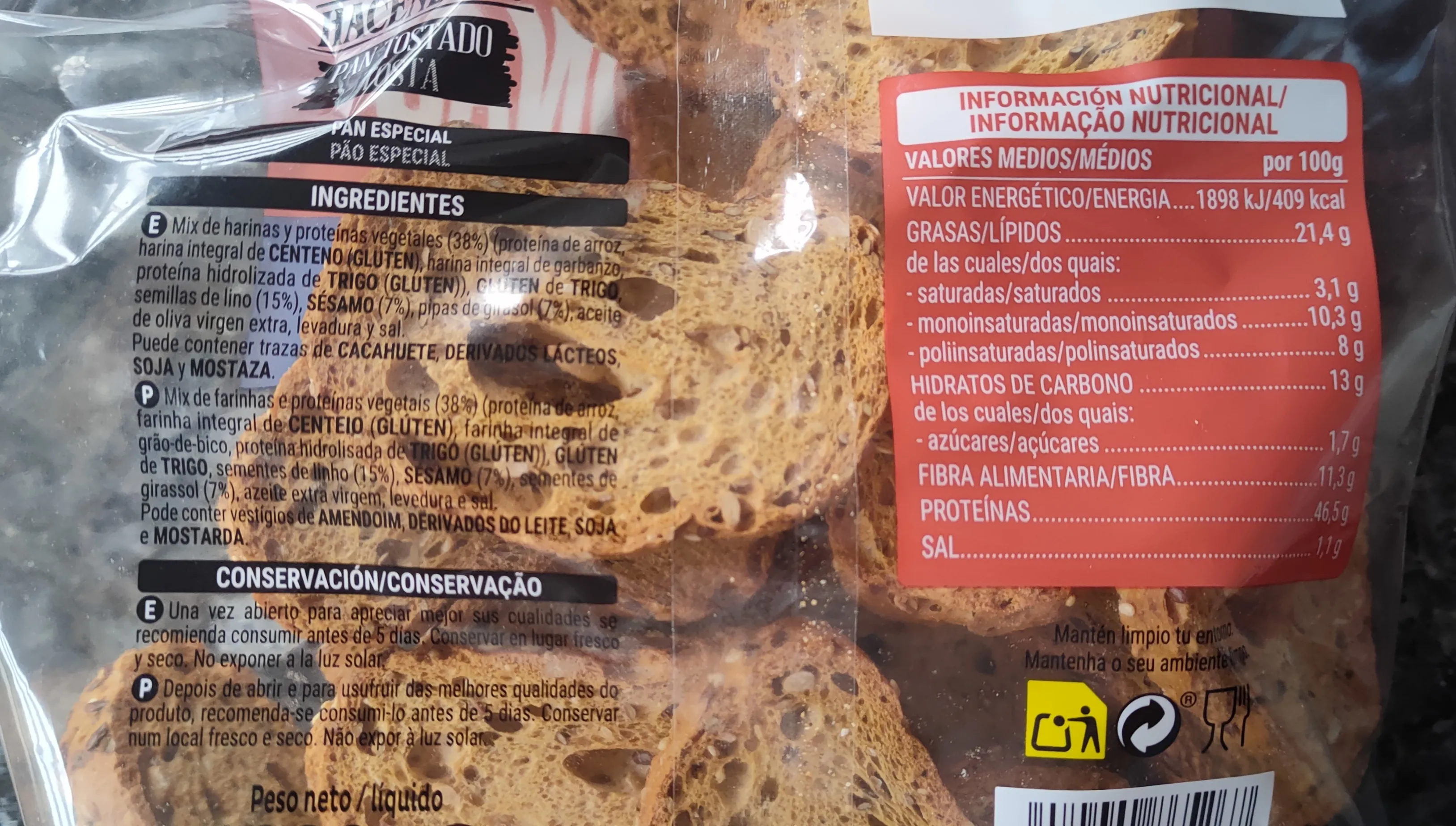 {'en': 'Protein bread', 'es': 'Panes Proteicos'} Image