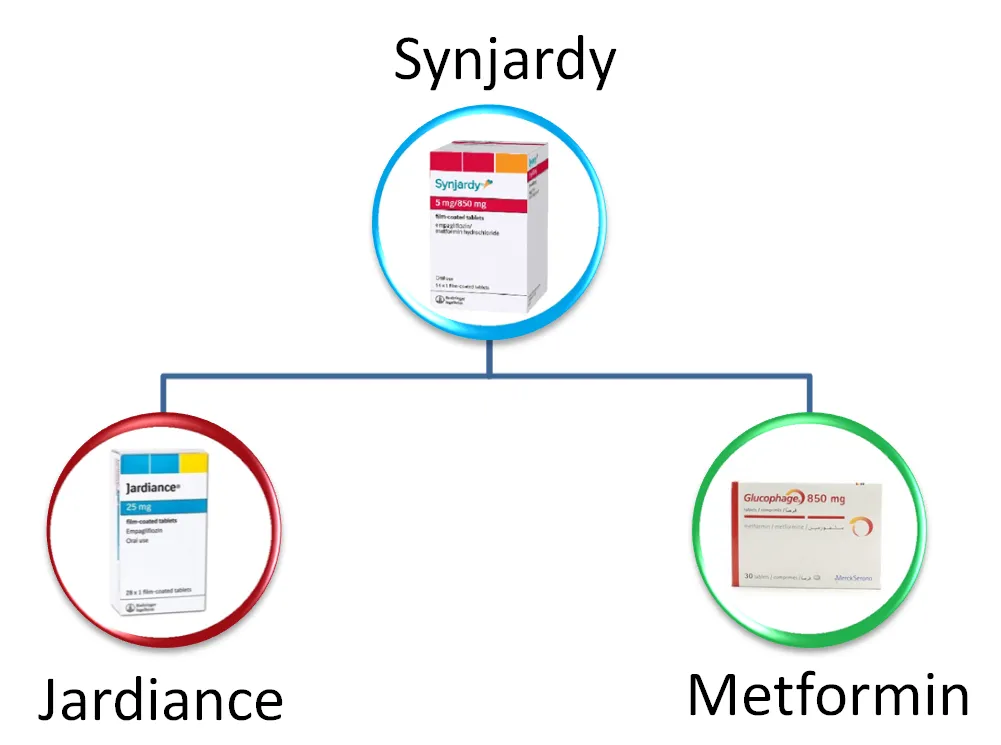 {'en': 'Synjardy medication change', 'es': 'Cambio de medicación a Synjardy'} Image