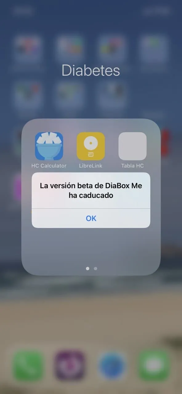 {'en': 'Beta version of expired Diabox and TestFlight Code', 'es': 'Versión beta de Diabox caducada y código de TestFlight'} Image