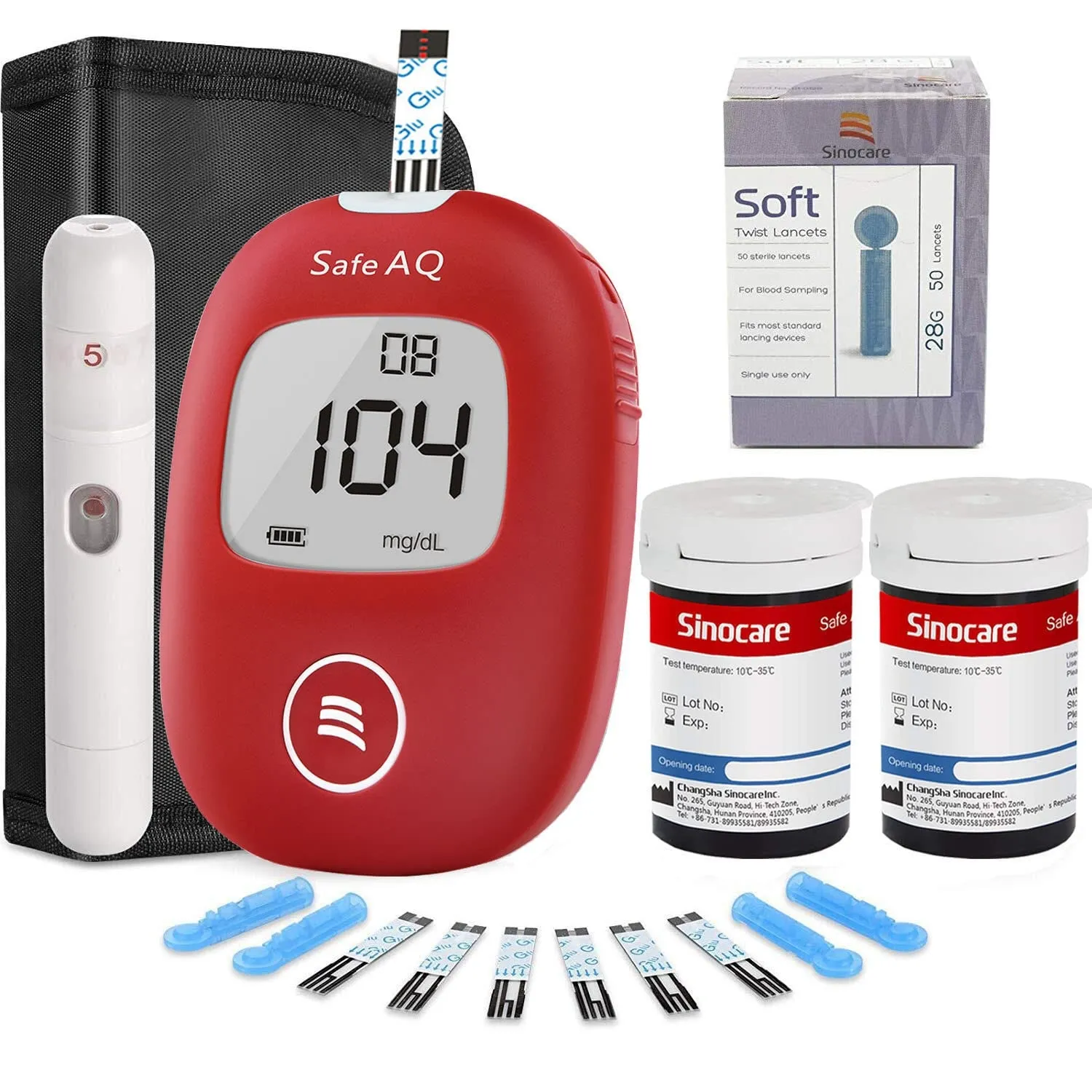 {'en': 'Sinocare glucose meter', 'es': 'Medidor de glucosa Sinocare'} Image