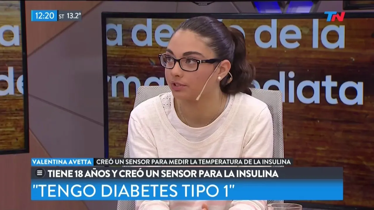 {'en': 'Valentina Avetta, investigates a sensor that warns if insulin loses the cold chain', 'es': 'Valentina Avetta, investiga sensor que avisa si la insulina pierde la cadena de frío'} Image