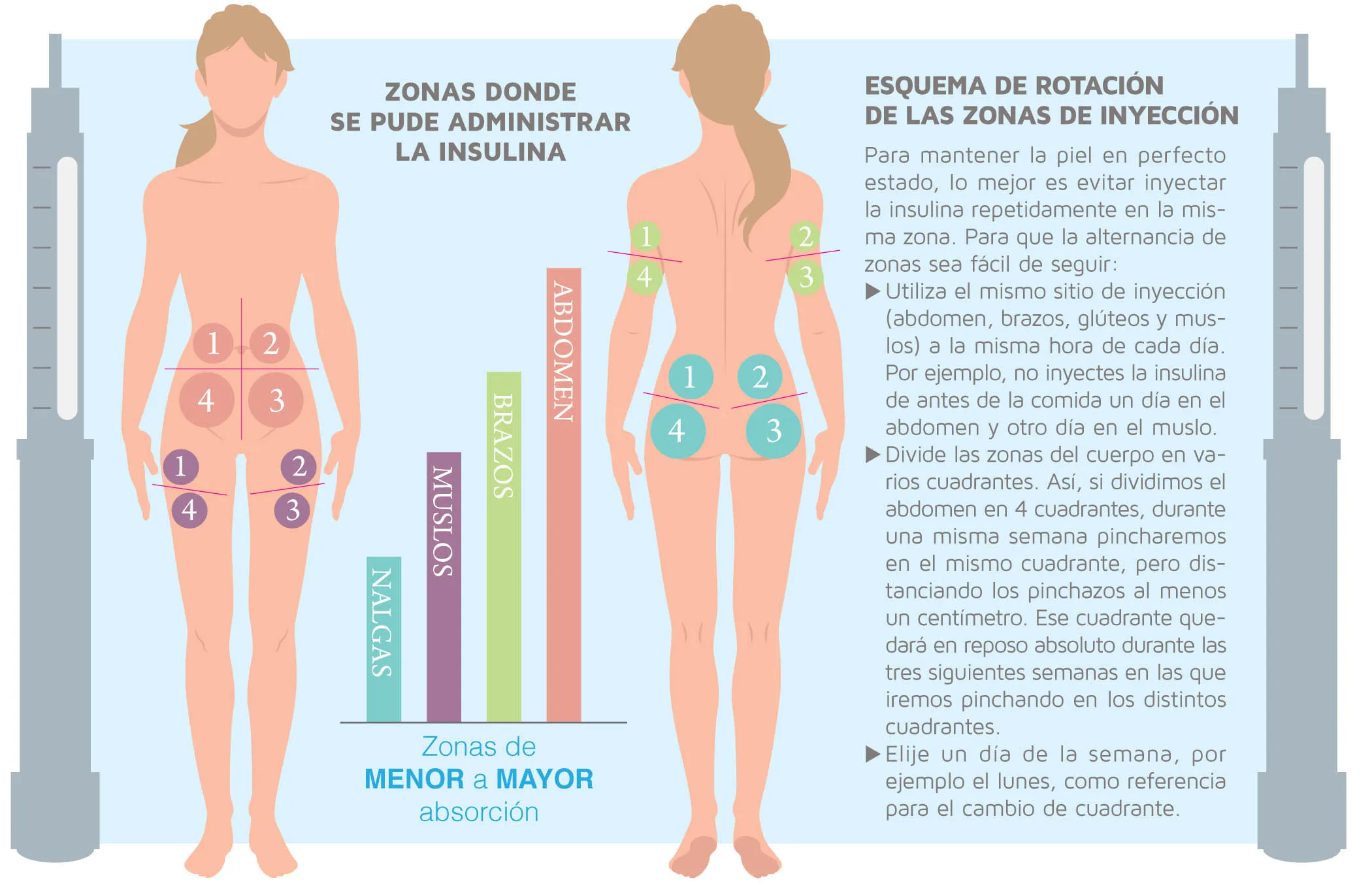 {'en': 'Different insulin effect according to the puncture site', 'es': 'Diferente efecto de la insulina según el sitio de pinchazo'} Image