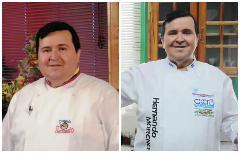 {'en': 'Before and after chef Moreno after its operation', 'es': 'El antes y después del chef Moreno tras su operación'} Image