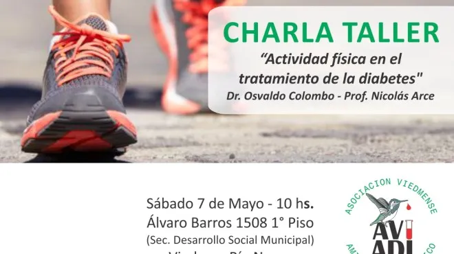 {'en': 'A.VI.A.DI: There will be a talk about physical activity and diabetes (Argentina)', 'es': 'A.Vi.A.Di: Habrá una charla sobre actividad física y diabetes (Argentina)'} Image